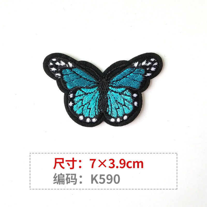 Wholesale Color Embroidered Butterfly Cloth Embroidery Patches
