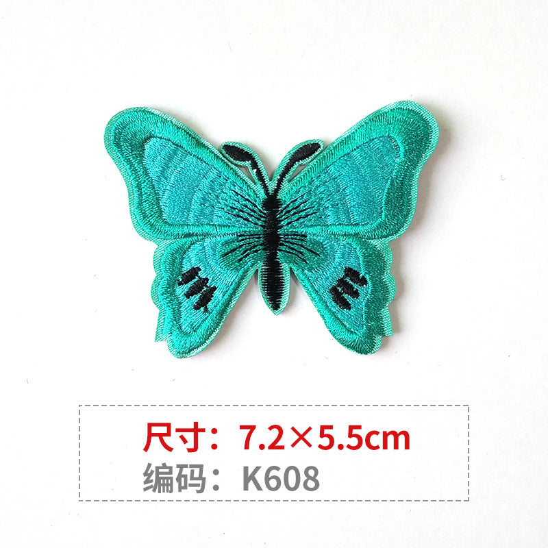 Wholesale Color Embroidered Butterfly Cloth Embroidery Patches