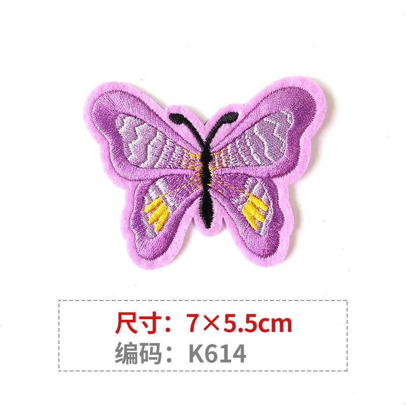 Wholesale Color Embroidered Butterfly Cloth Embroidery Patches