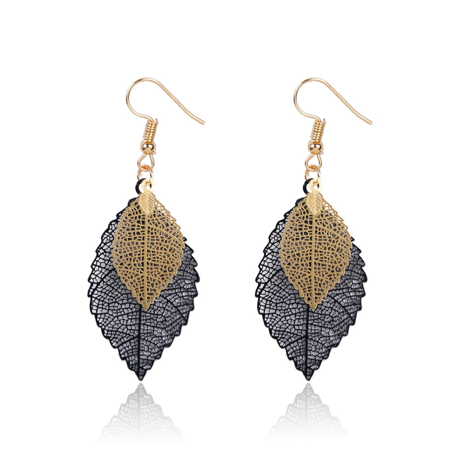 Wholesale Fashion Retro Ethnic Style Leaf Earrings