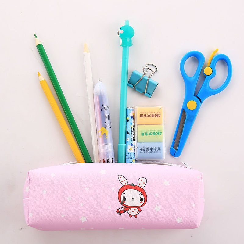 Wholesale Cute Animal Cartoon Square PU Pencil Case Cute Animal Stationery Bag Multifunctional Student Pencil Case