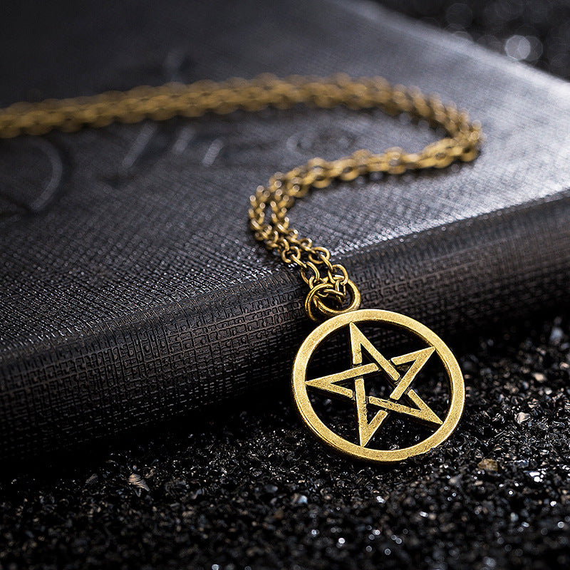 Wholesale Pentagram Sun Alloy Necklaces