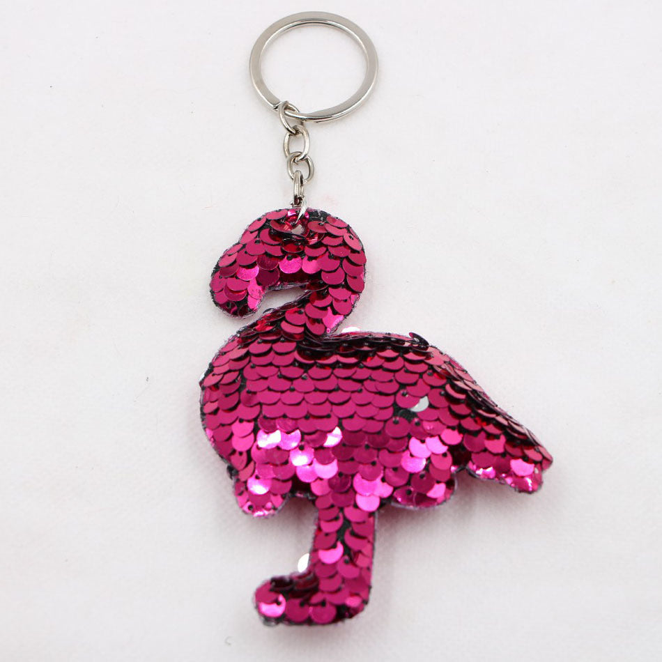 Wholesale Mermaid Green Poop Sequin Keychain Shiny Reflective Car Bag Charm Fashion Accessory
