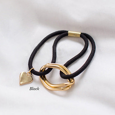 Wholesale Chain Love Rubber Band Hair Tie