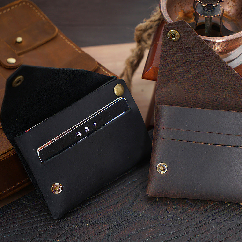 Wholesale Real Cowhide Simple Storage Clip Creative Coin Purse