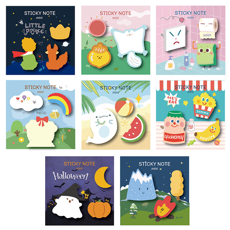 Wholesale Cute Cartoon Halloween Rainbow Paper Sticky Notes