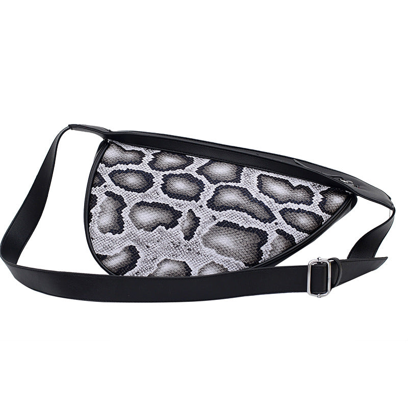 Paquete de cintura de un solo hombro con patrón de serpiente de PU al por mayor