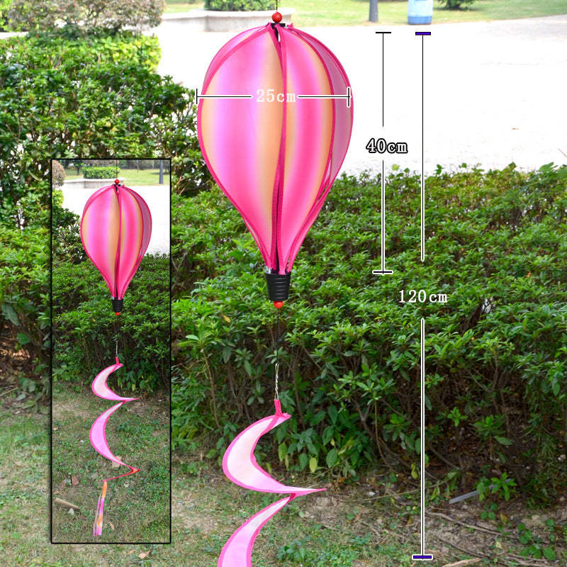 Wholesale Hot Sale Rainbow Hot Air Balloon National Flag Outdoor Decoration Windmill