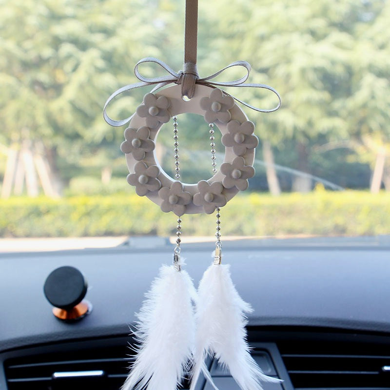 Wholesale Dream Catcher Feather Car Fragrance Expanding Stones Pendant