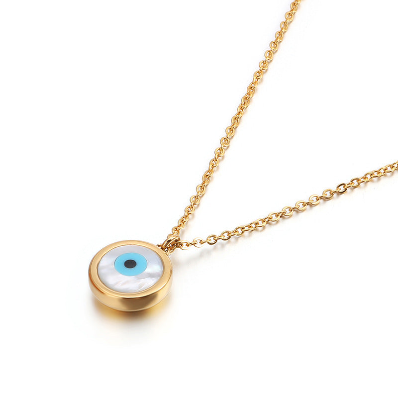Wholesale Devil Eye Trend Gold Plated Necklaces