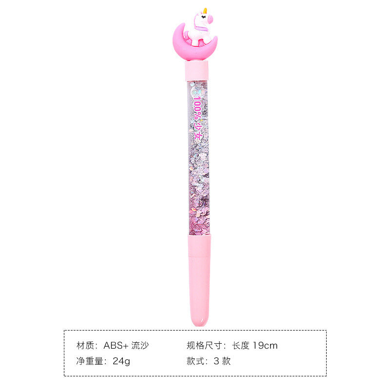 Plástico de plástico al por mayor unicornio de unicornio y bolígrafo