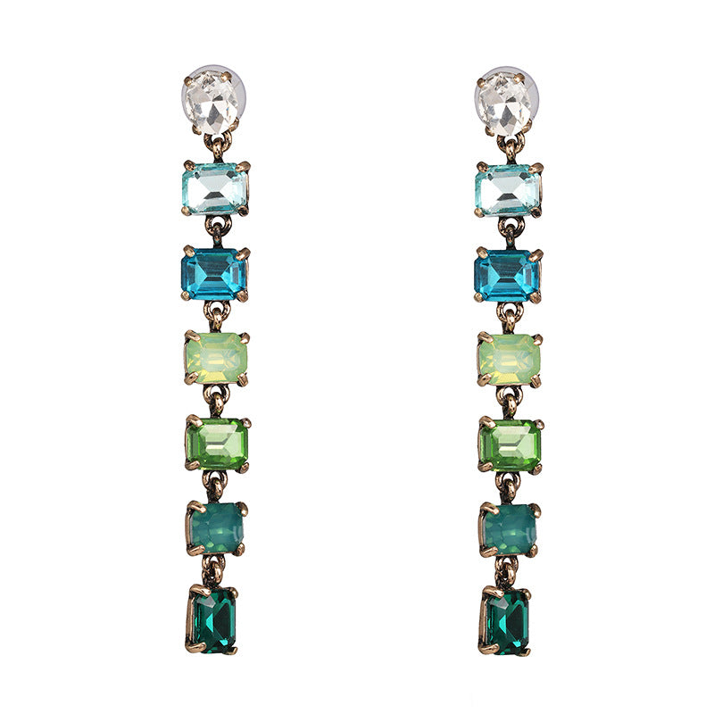 Wholesale Colored Crystal Alloy Earrings