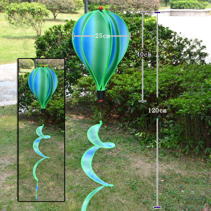 Wholesale Hot Sale Rainbow Hot Air Balloon National Flag Outdoor Decoration Windmill