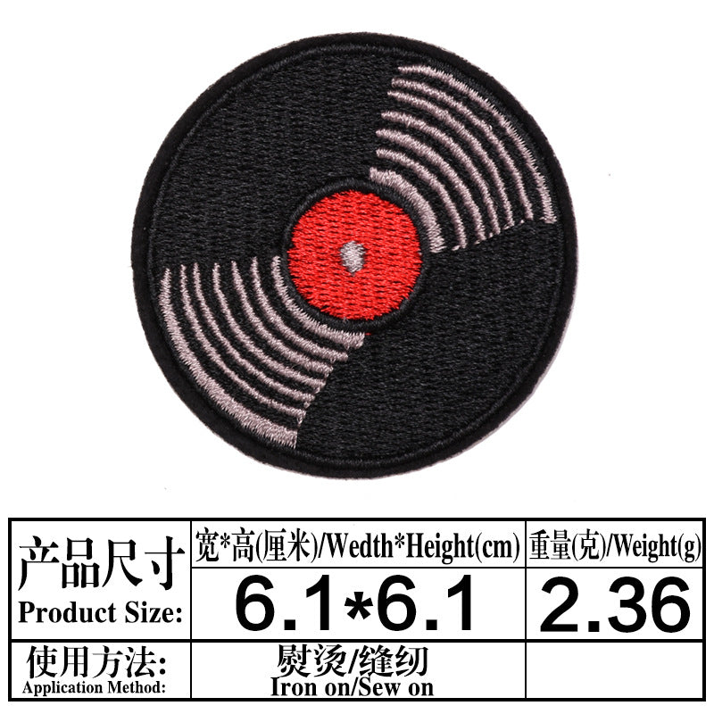 Wholesale Round Embroidered Patch Badges Set Of 9 Cloth Sew On Applique For Clothing DIY Fashion Accessory