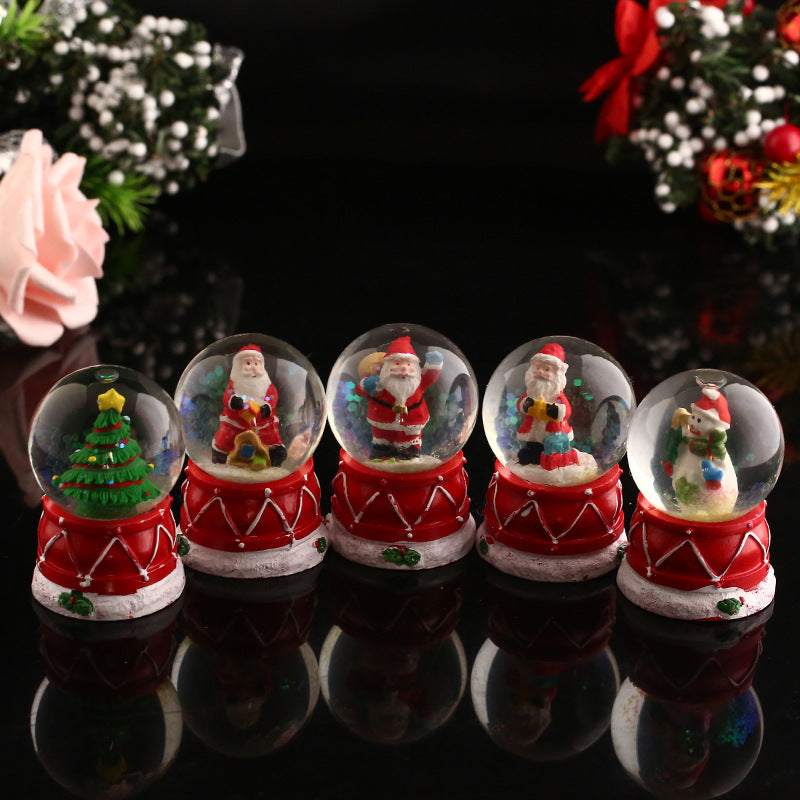 Wholesale Christmas Crystal Ball Luminous Resin Glass Ball Ornaments