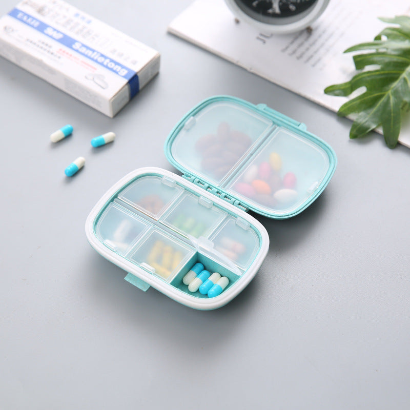 Wholesale PP Portable 8-compartment Sealed Medicine Box