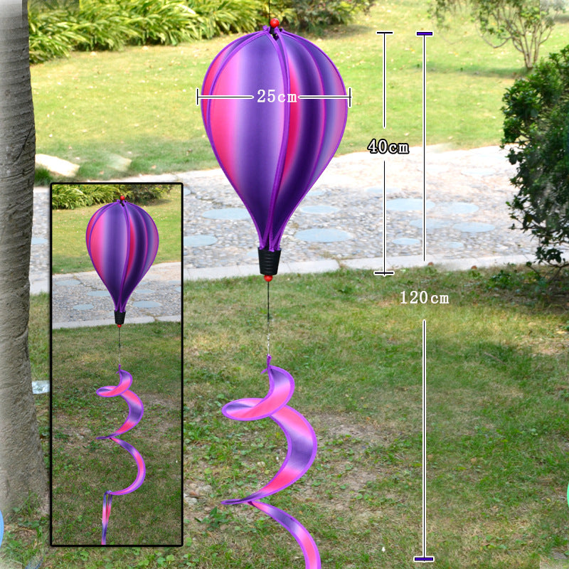 Wholesale Hot Sale Rainbow Hot Air Balloon National Flag Outdoor Decoration Windmill