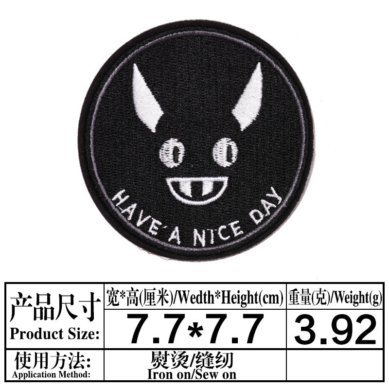 Wholesale Round Embroidered Patch Badges Set Of 9 Cloth Sew On Applique For Clothing DIY Fashion Accessory