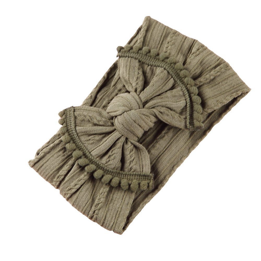 Wholesale Hair Ball Bow Nylon Children's Headbands