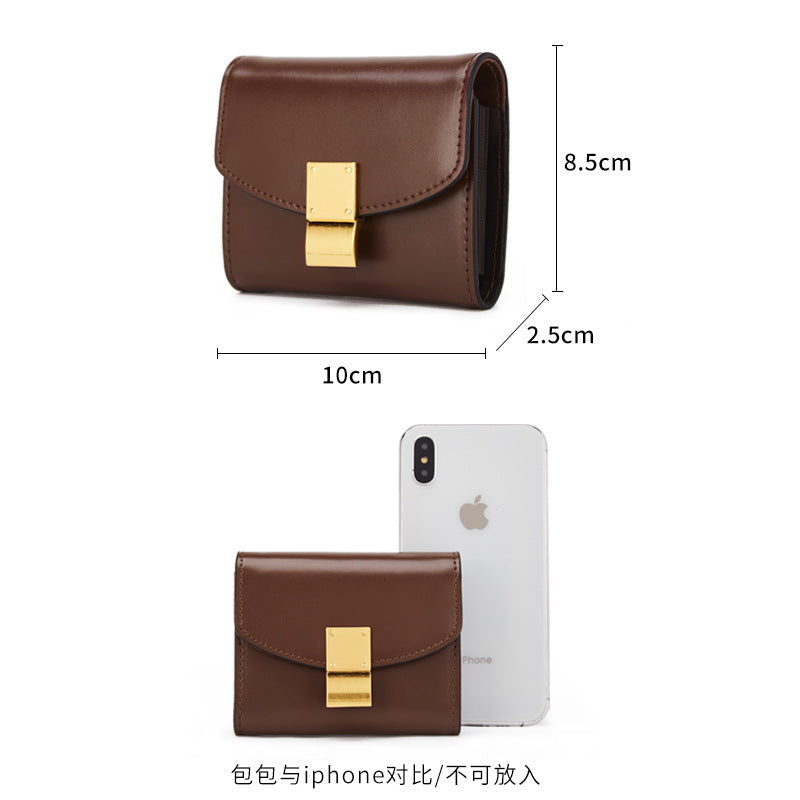 Wholesale Women' s genuine leather multi-card wallet clutch