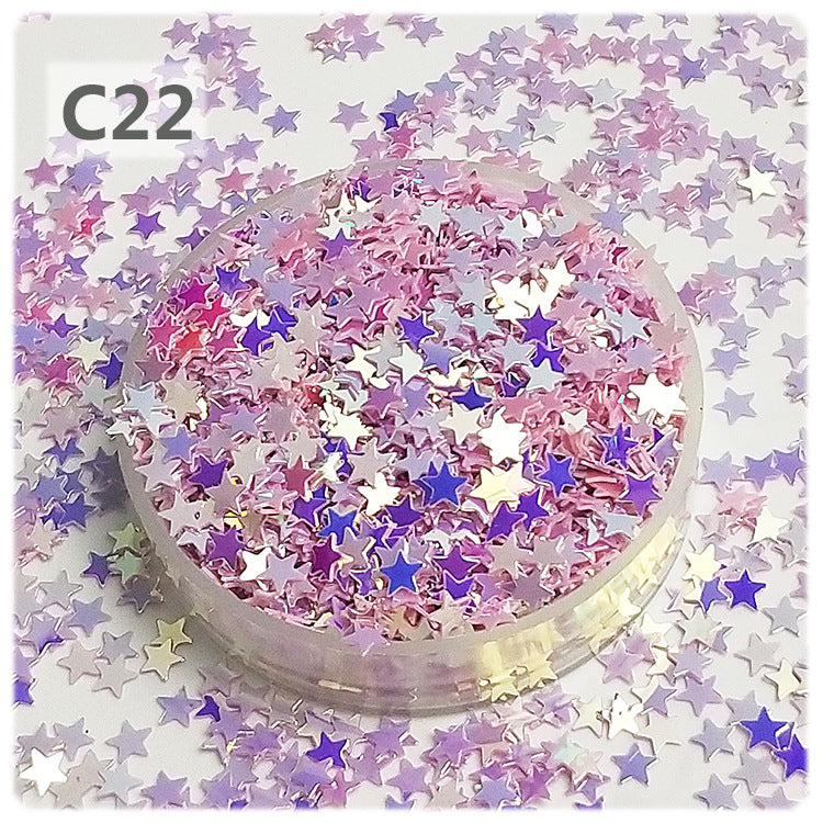 Wholesale 4mm five-pointed star pvc sequins