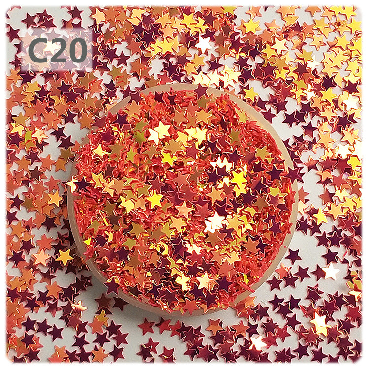 Wholesale 4mm five-pointed star pvc sequins