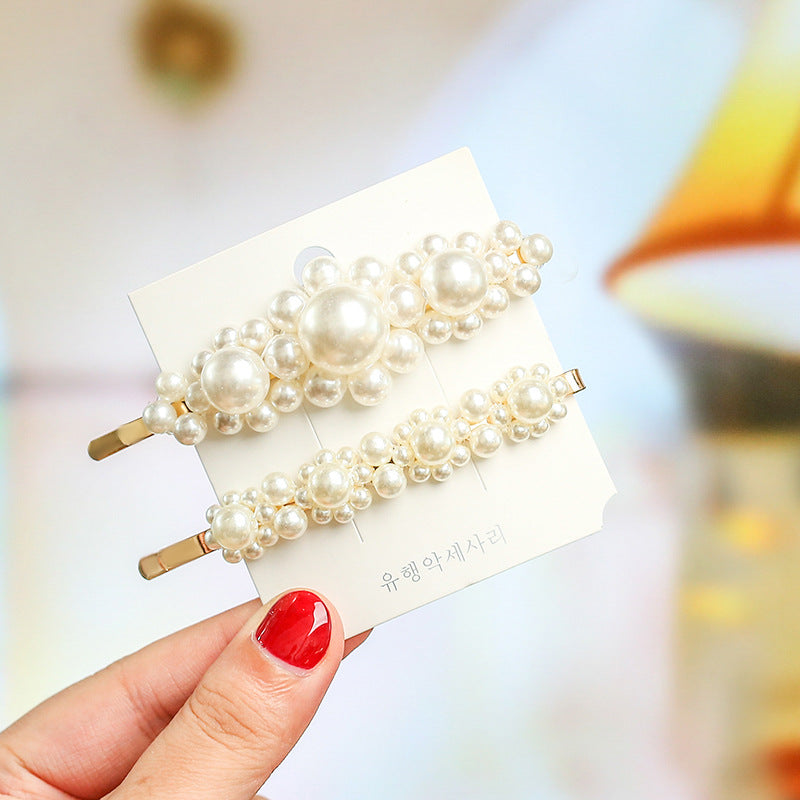 Wholesale Pearl Bow Hair Clip Set