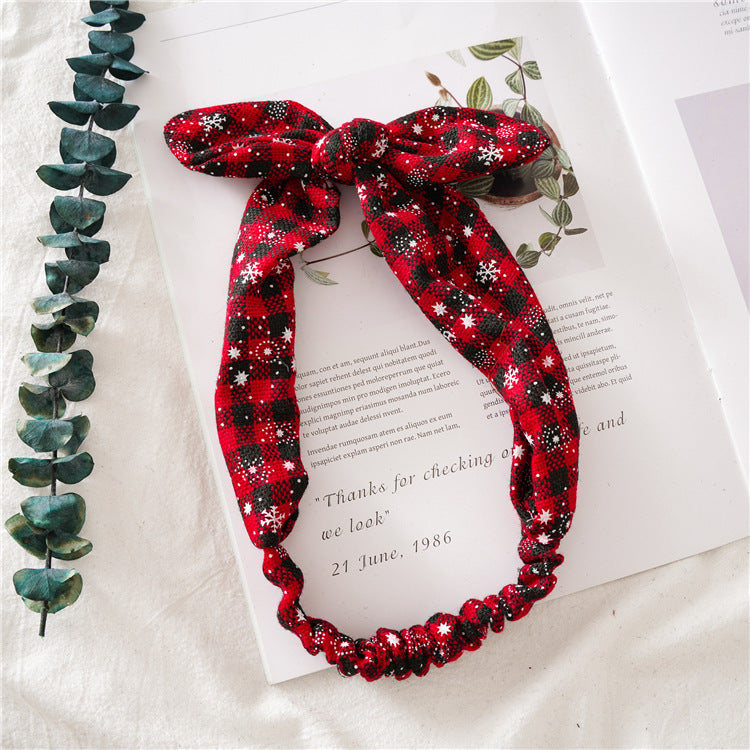 Wholesale Christmas Fabric Plaid Hair Ties