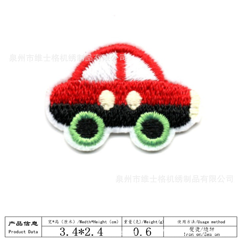 Wholesale Cartoon car small children' s embroidery DIY Patches