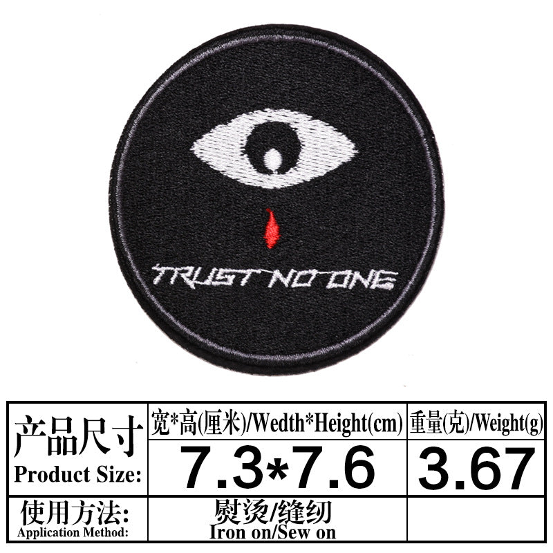 Wholesale Round Embroidered Patch Badges Set Of 9 Cloth Sew On Applique For Clothing DIY Fashion Accessory
