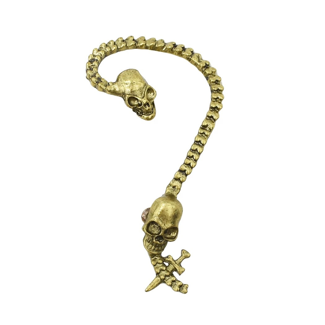 Wholesale Exaggerated Snake-shaped Skull Sword Alloy Ear Hooks