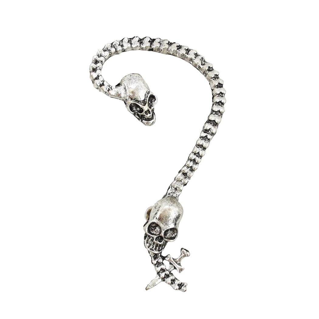 Wholesale Exaggerated Snake-shaped Skull Sword Alloy Ear Hooks