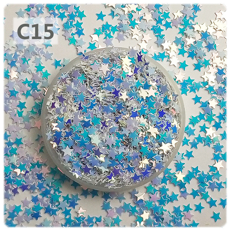 Wholesale 4mm five-pointed star pvc sequins
