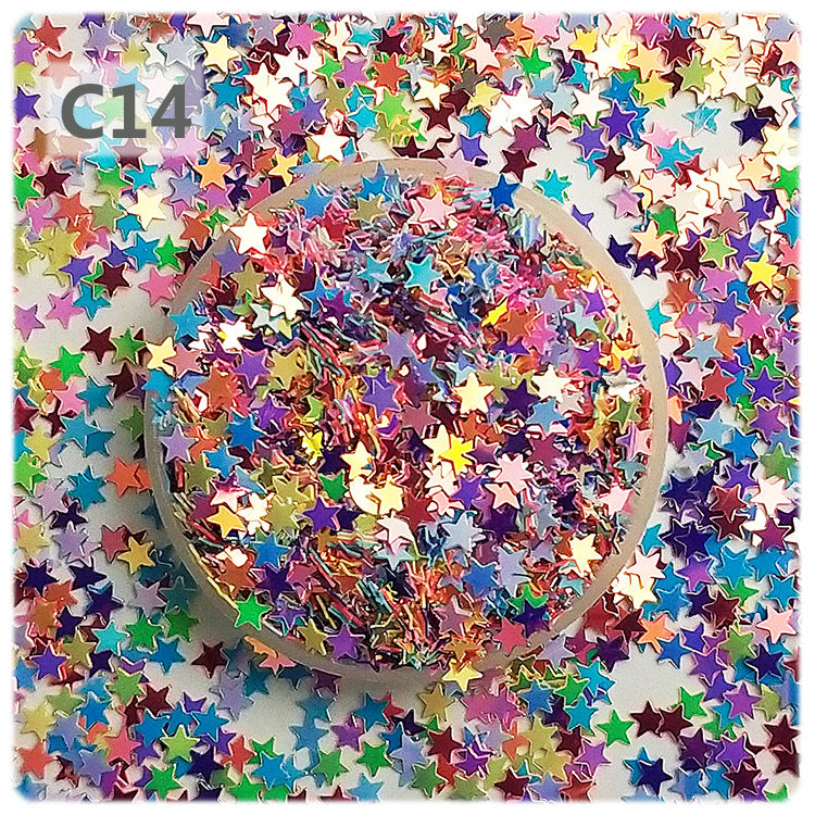 Wholesale 4mm five-pointed star pvc sequins