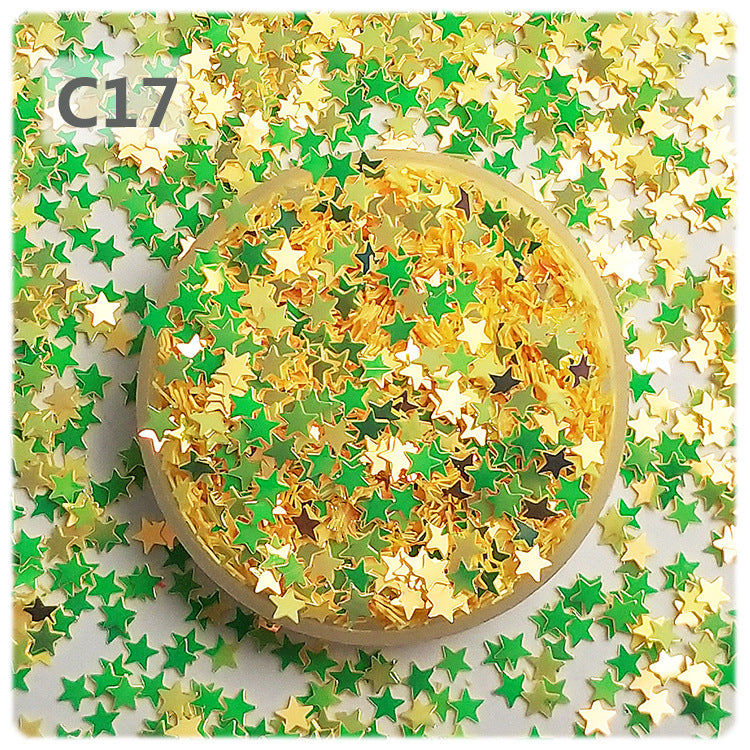 Wholesale 4mm five-pointed star pvc sequins