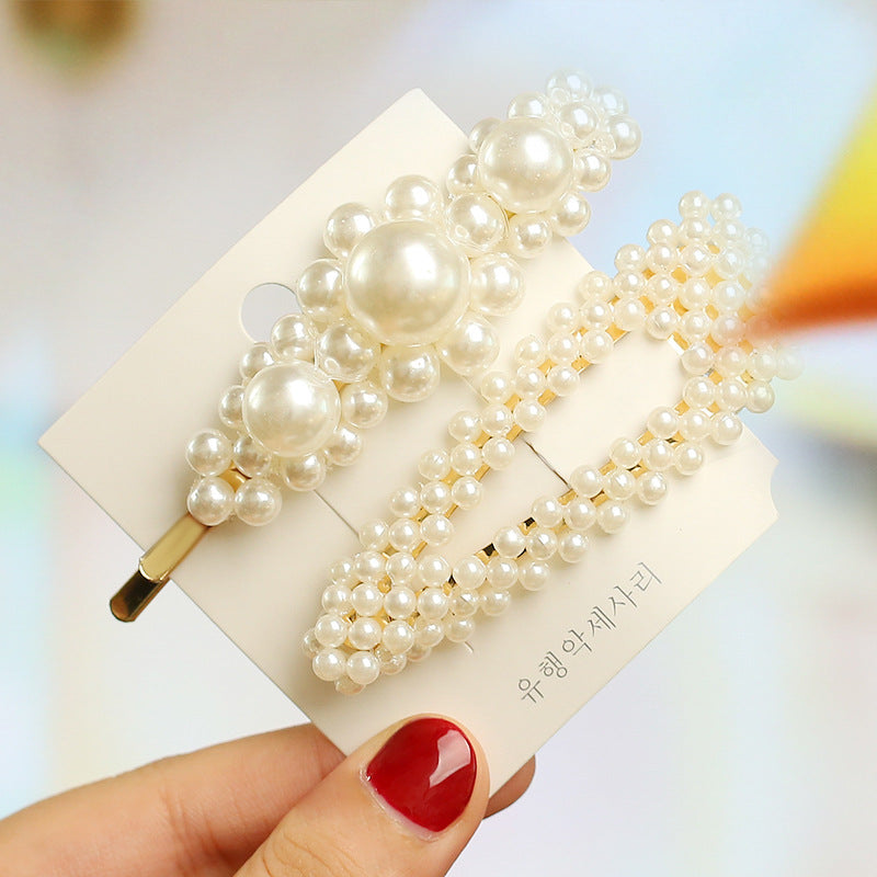 Wholesale Pearl Bow Hair Clip Set