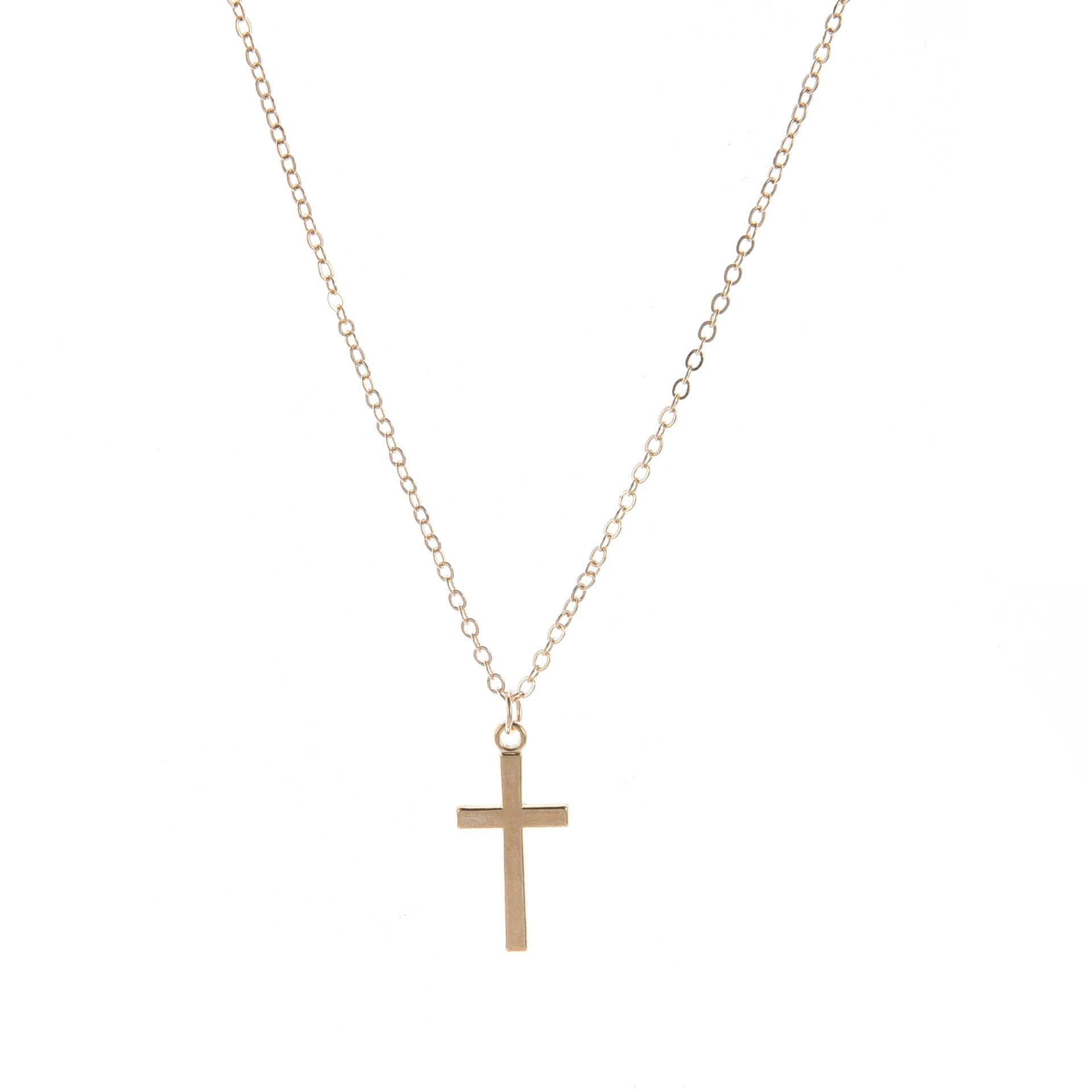 Wholesale Religious Cross Clavicle Chain Pendant Zinc Alloy Necklace