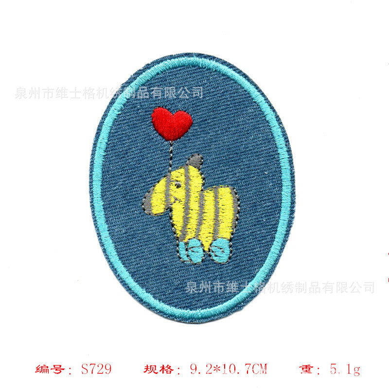 Wholesale Cartoon Rabbit Large Clothing Embroidery DIY Patches