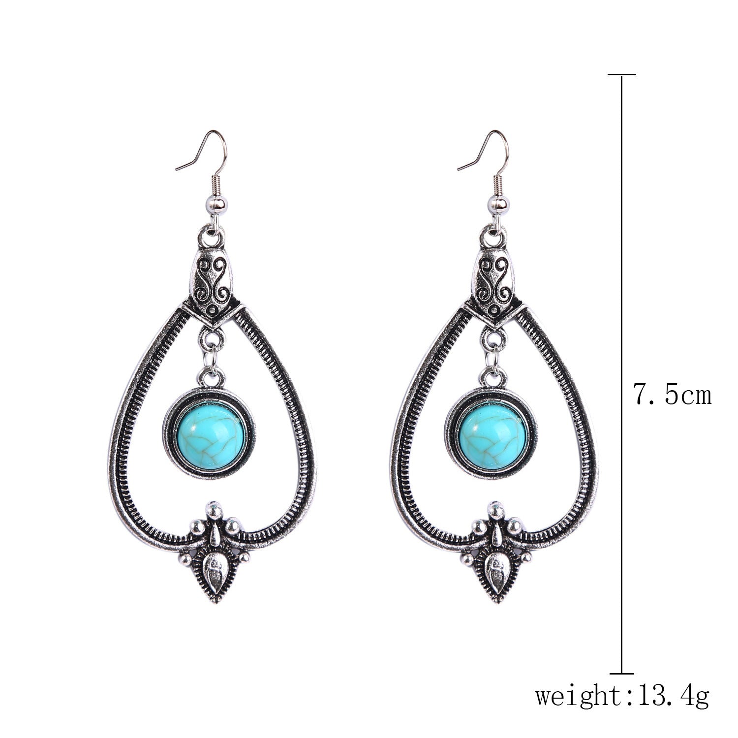Wholesale Ethnic Turquoise Bohemian Vintage Earrings