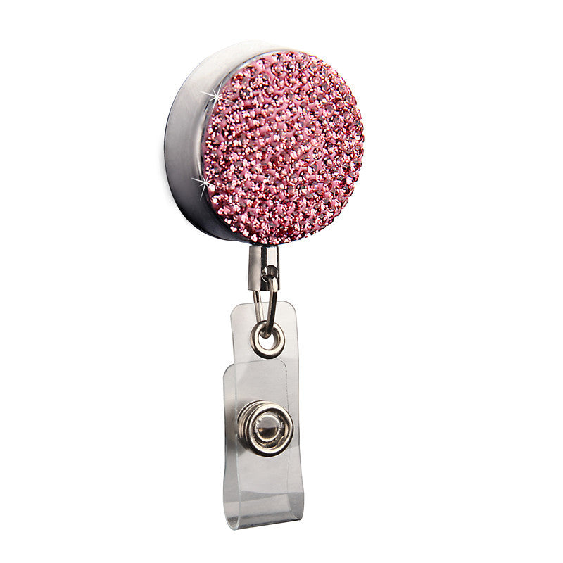 Wholesale Badge Reels Metal Badge Reels Diamond Retractable Keychain