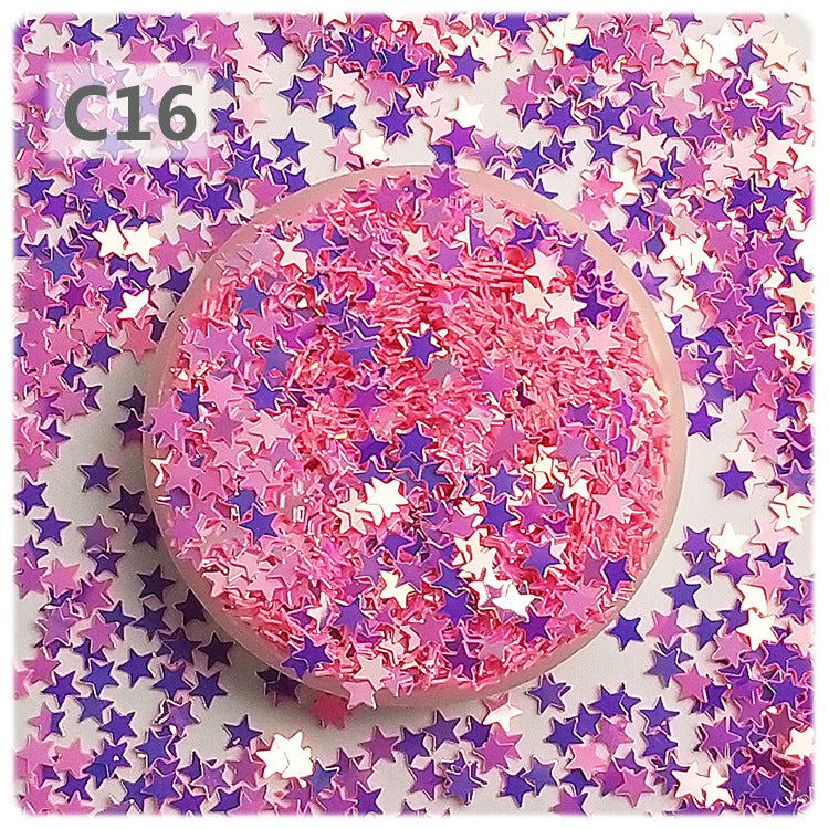 Wholesale 4mm five-pointed star pvc sequins