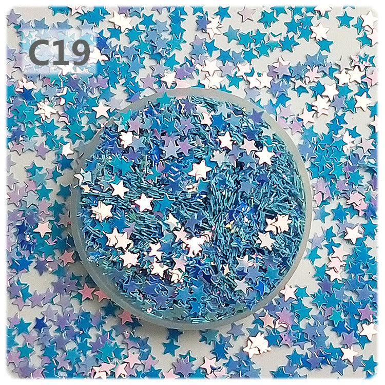 Wholesale 4mm five-pointed star pvc sequins