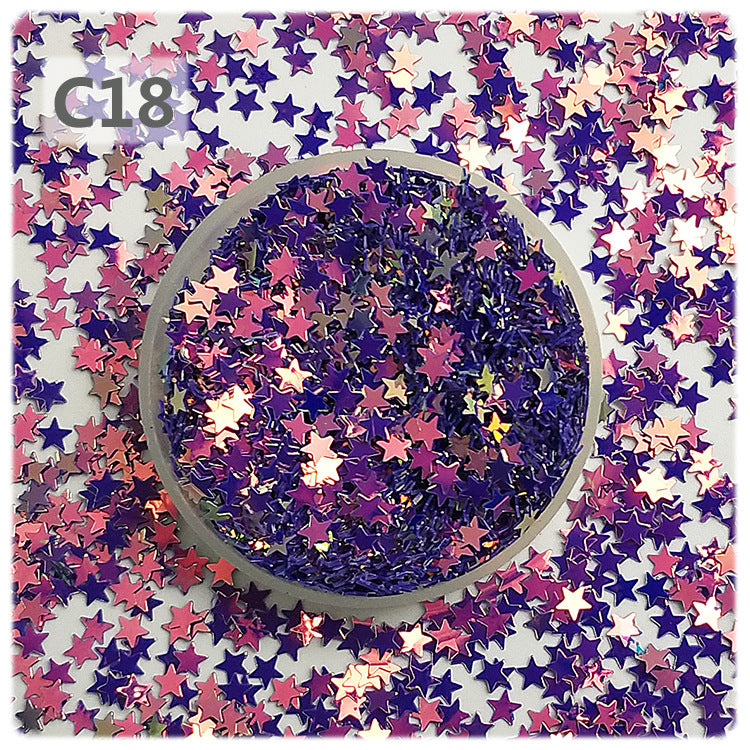 Wholesale 4mm five-pointed star pvc sequins
