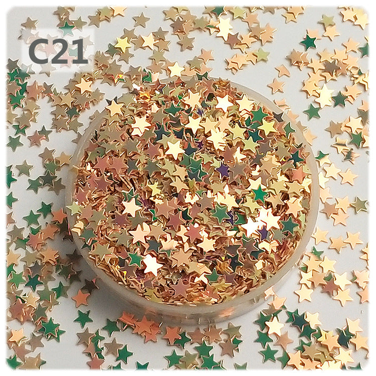 Wholesale 4mm five-pointed star pvc sequins
