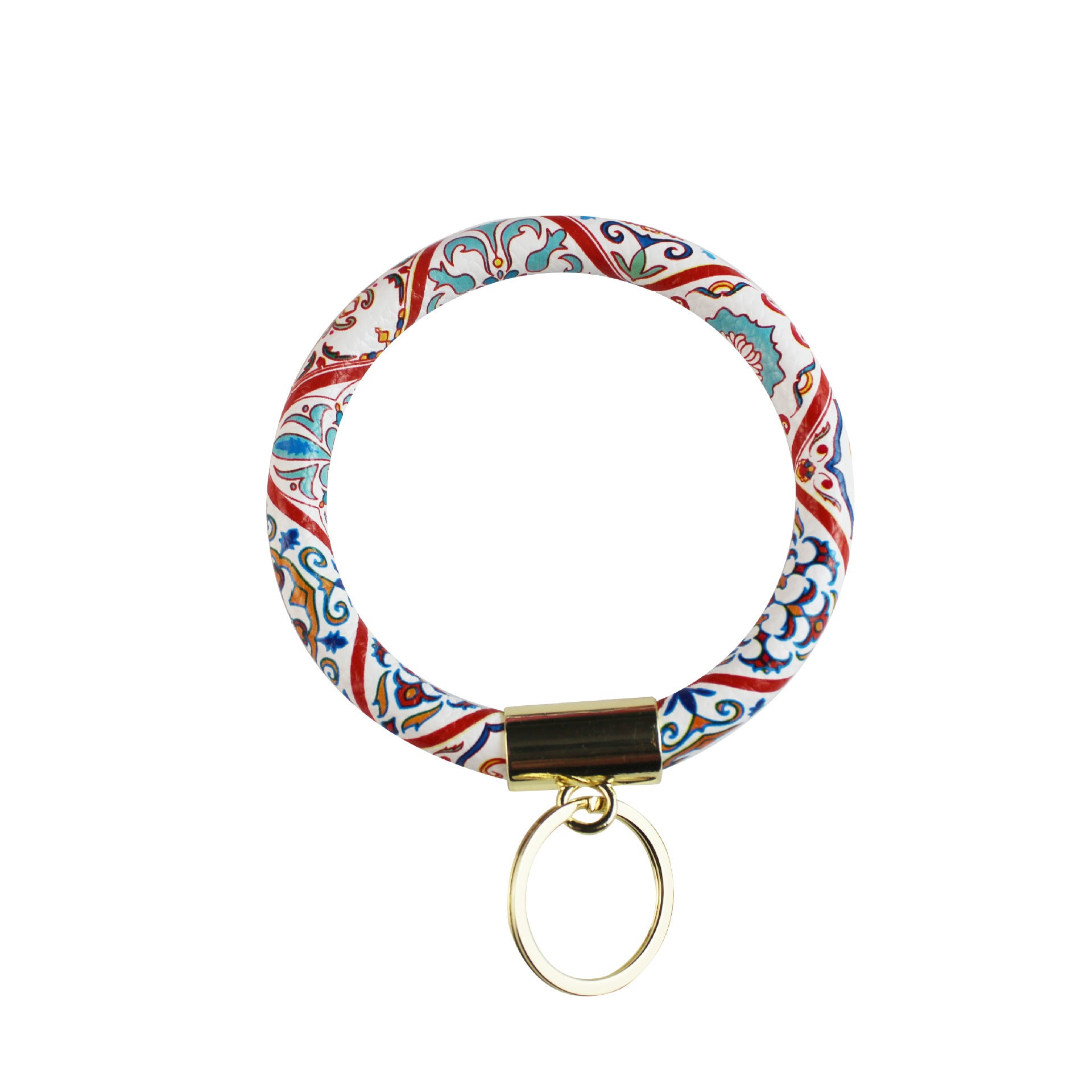 Wholesale Leather Printed Sunflower Wrist Keychain