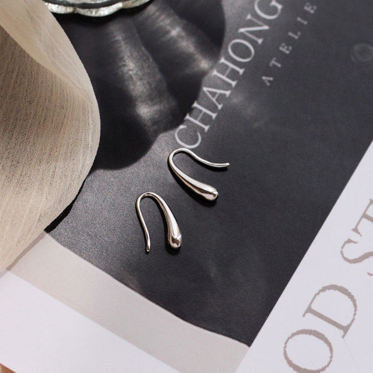 Wholesale 925 Sterling Silver Droplet Hook Earrings