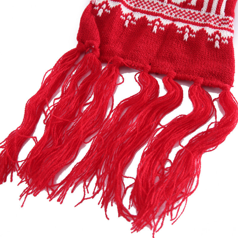 Wholesale Christmas Snowflake Elk Thickened Wool Scarf