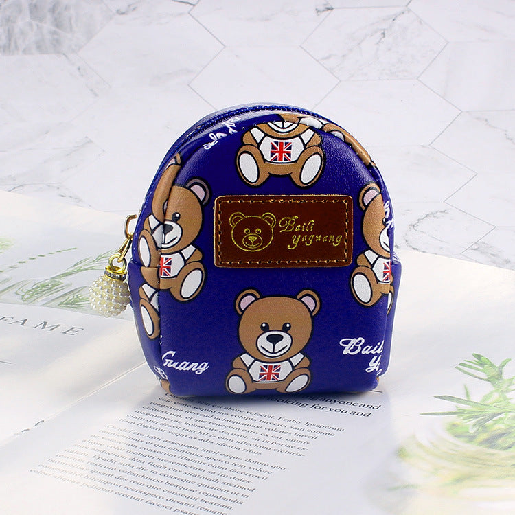 Wholesale PU Cute Little Bear Zero Wallet Keychain