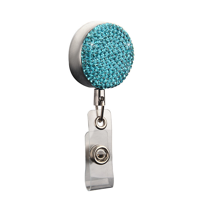 Wholesale Badge Reels Metal Badge Reels Diamond Retractable Keychain