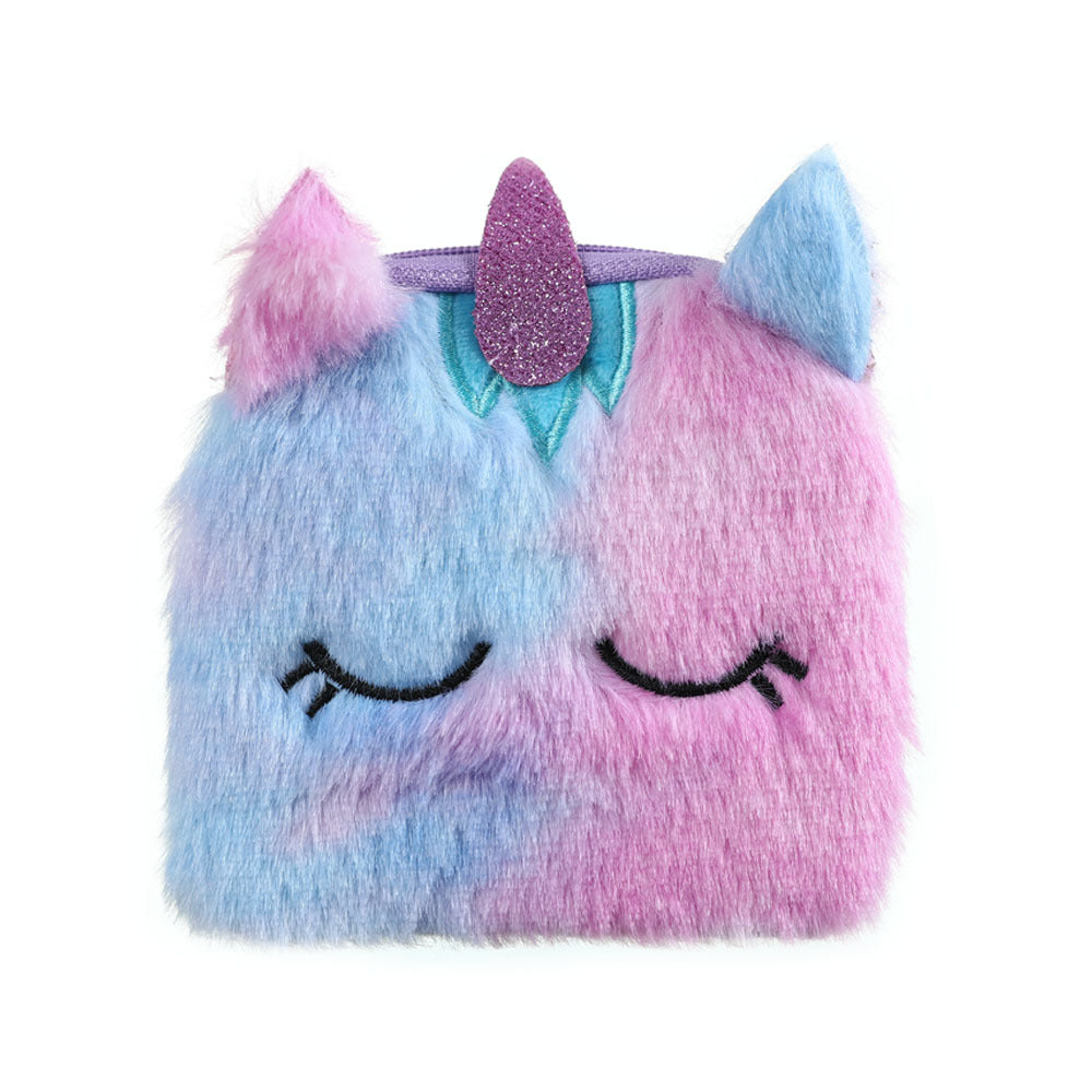 Wholesale Square Cartoon Unicorn Plush Coin Purse